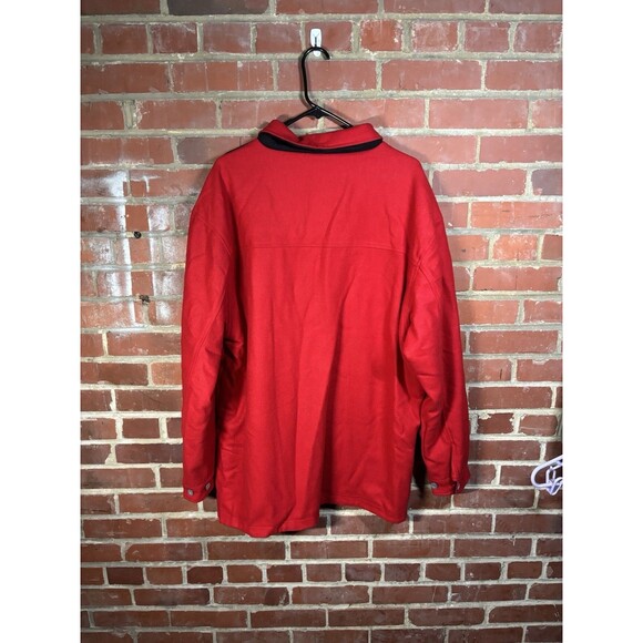 Vintage Marlboro Unlimited Reversible Red Black Wool Jacket Coat Size Large - Picture 2 of 10